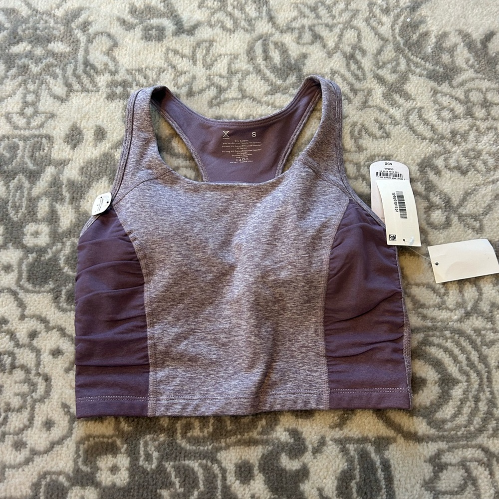 NWT Heathered Purple Padded Athletic Tank Top